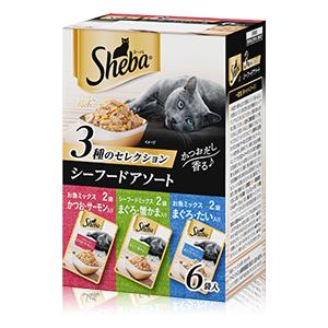 シーバリッチ　3種のセレクション　シーフードアソート　35g 6袋　２０箱 シーバ リッチ シーバリッチ 3種のセレクション シーフードアソート