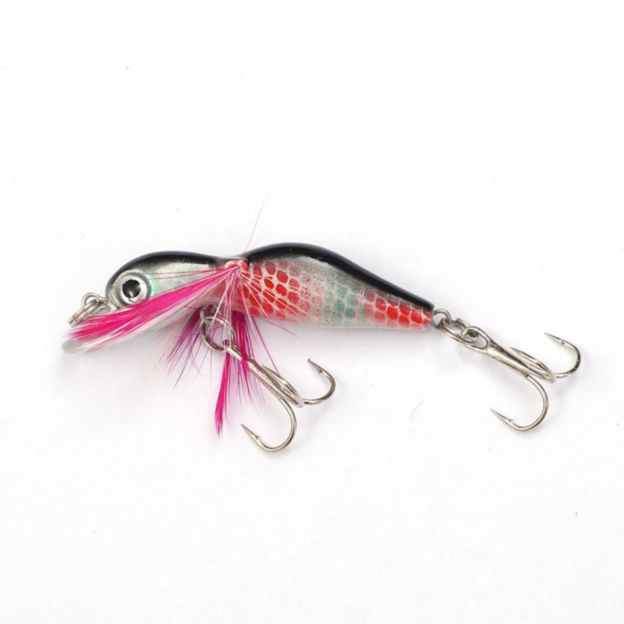 ミノー シンキング 虫型 ルアー 釣り具 4個セット トラウト ヤマメ