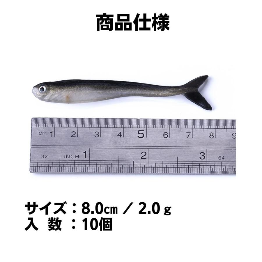 ワーム ソフトルアー スイムベイト 小魚 シャッドテール ライトゲーム