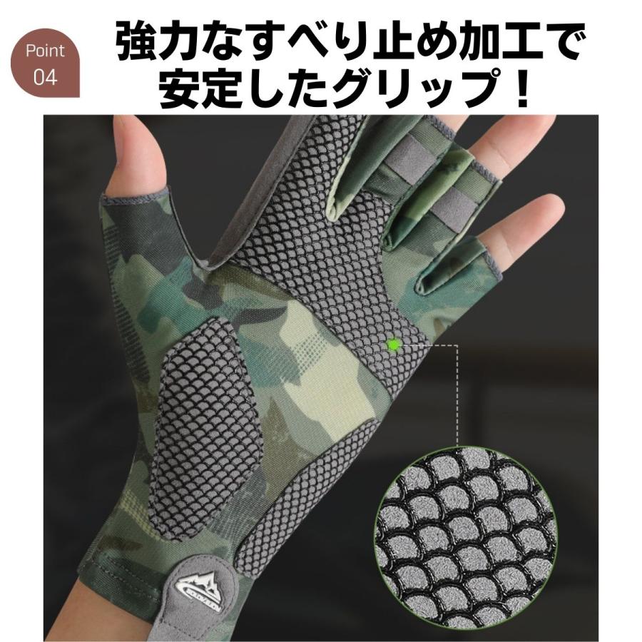 フィッシンググローブ 春夏用 釣り具 手袋 フィンガーレス 冷感 フィッシンググローブ 春夏用 釣り具 手袋 フィンガーレス 冷感