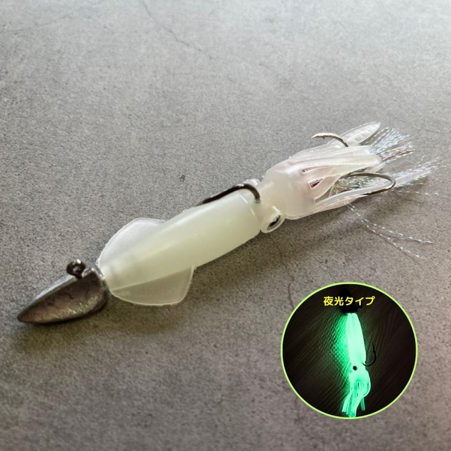 ジグヘッド イカワーム 5個セット ソフトルアー アシストフック