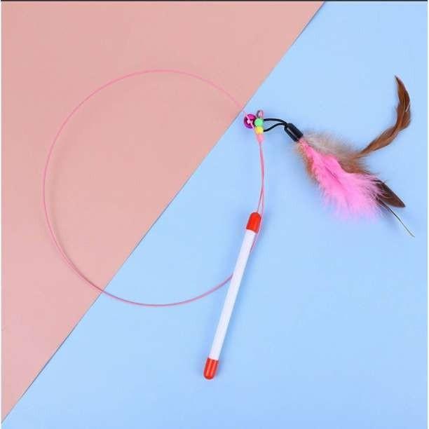 猫じゃらし 羽 ねこじゃらし おもちゃ 猫用品 鈴付き 遊び 安全 ひも ネコじゃらし 猫グッズ |  | 01