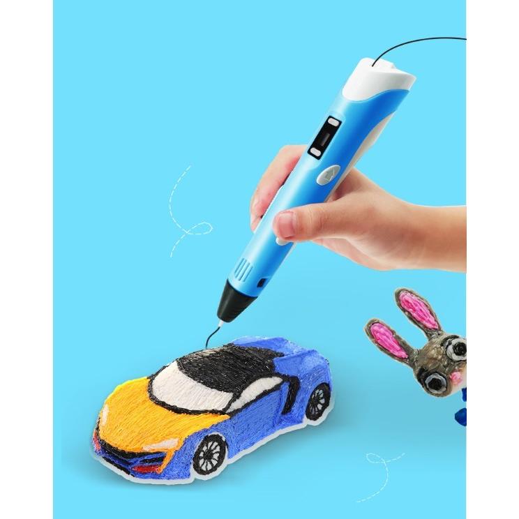 3Dペン USBケーブル付き フィラメント3色付き ピンク 知育玩具 箱付き 通販 3Dペン用フィラメント20色セット(5m×20本)知育玩具 色はランダムです
