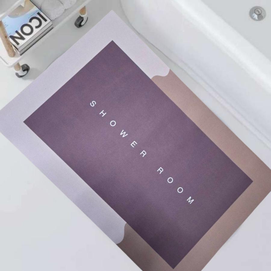 珪藻土バスマット マーブル模様 ピンク 珪藻土バスマット ソフト 洗える 珪藻土マット キッチンマット 浴室