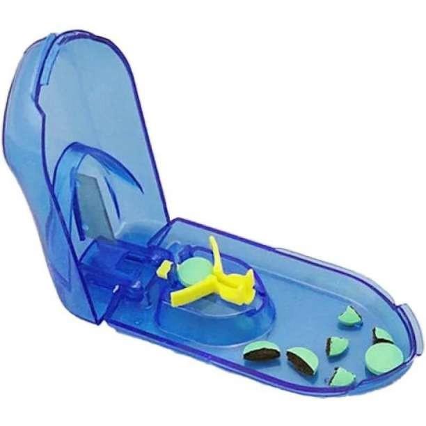 錠剤カッター ピルカッター 薬カッター 錠剤クラッシャー 青 こども ペット 薬 サプリ 旅行 持ち運び |  | 03