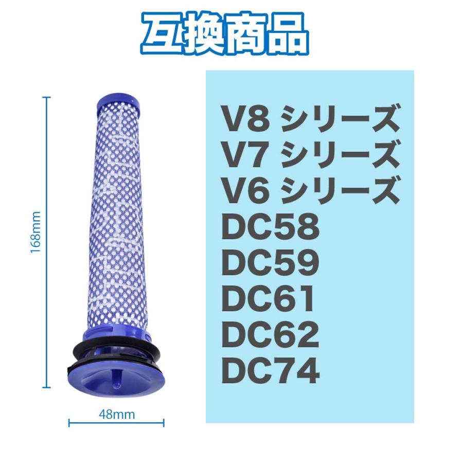 dyson 交換用フィルター 互換品 ダイソン 掃除機 手入れ 水洗い DC61 DC62 DC74 V6 V7 V8｜aniviawork｜05