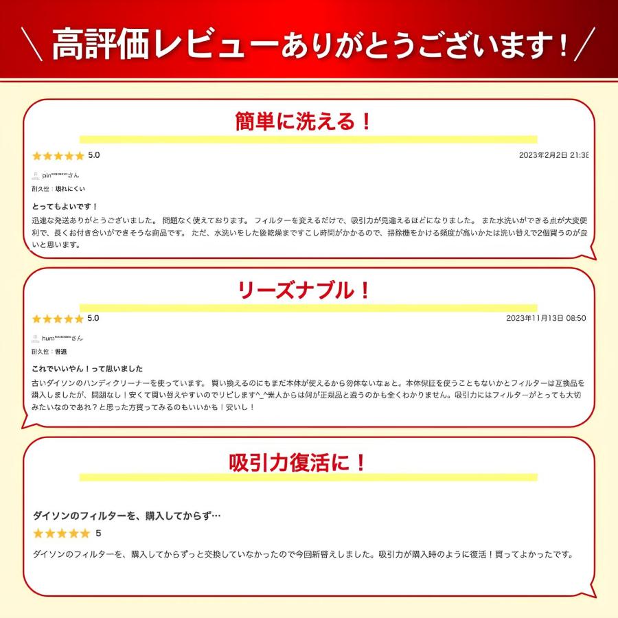 dyson 交換用フィルター 互換品 ダイソン 掃除機 手入れ 水洗い DC61