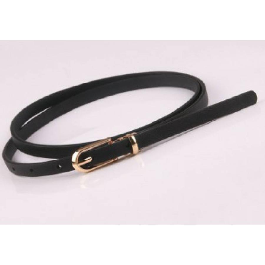 レディース ベルト 細い 細ベルト ウエスト調整 黒 調整可能 革ベルト バックル スリムベルト おしゃれ 細いベルト アクセサリー |  | 01