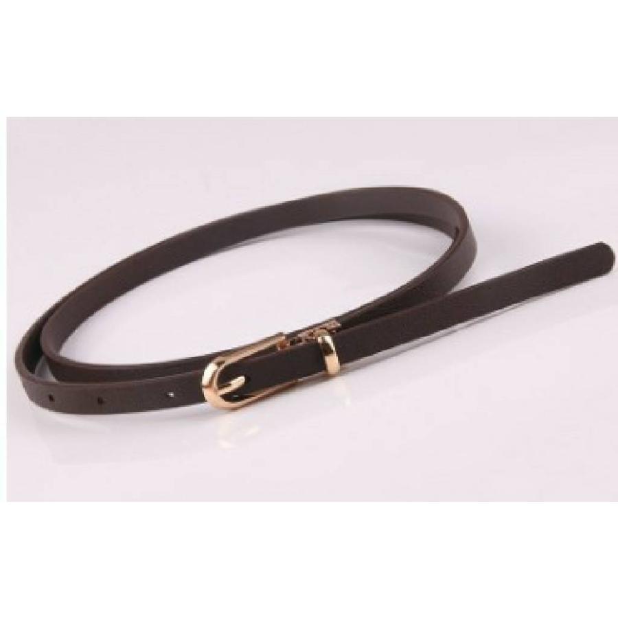 レディース ベルト 細い 細ベルト ウエスト調整 黒 調整可能 革ベルト バックル スリムベルト おしゃれ 細いベルト アクセサリー |  | 05