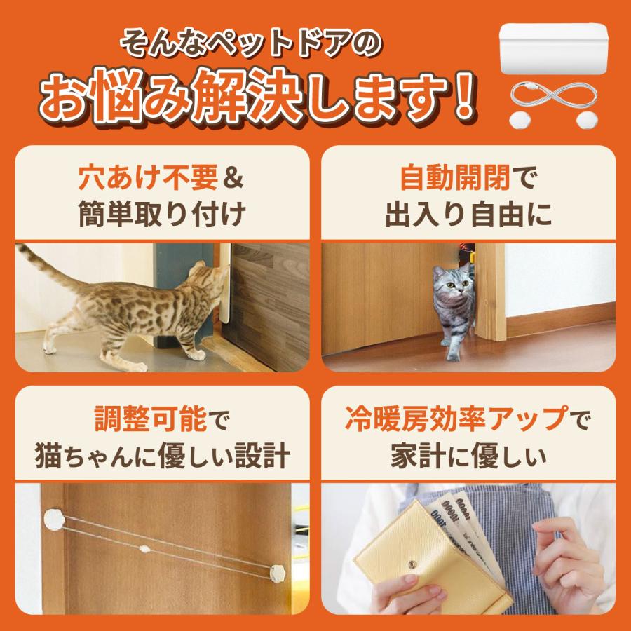 ペットドア 猫ドア 工事不要 後付け 猫用 犬 猫扉 キャットドア 穴あけ不要 簡単取付 出入り口 |  | 02