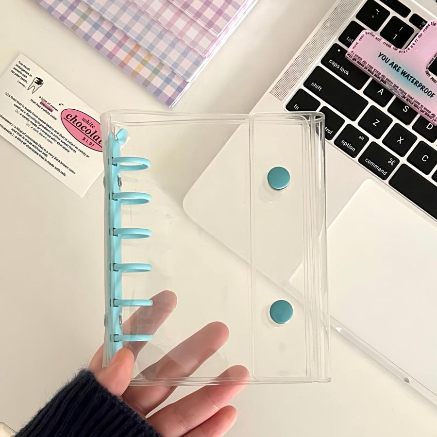 【シールとセットでお得！】シール帳  台紙 リフィル A7 はがせる 透明 バインダー リフィル おしりシール お尻 ぷくぷく 3d 6穴 クリア 手帳 収納 |  | 06