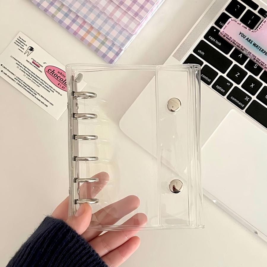 【シールとセットでお得！】シール帳  台紙 リフィル A7 はがせる 透明 バインダー リフィル おしりシール お尻 ぷくぷく 3d 6穴 クリア 手帳 収納 |  | 07