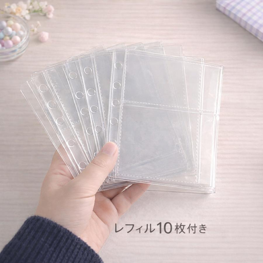 【シールとセットでお得！】シール帳  台紙 リフィル A7 はがせる 透明 バインダー リフィル おしりシール お尻 ぷくぷく 3d 6穴 クリア 手帳 収納 |  | 10