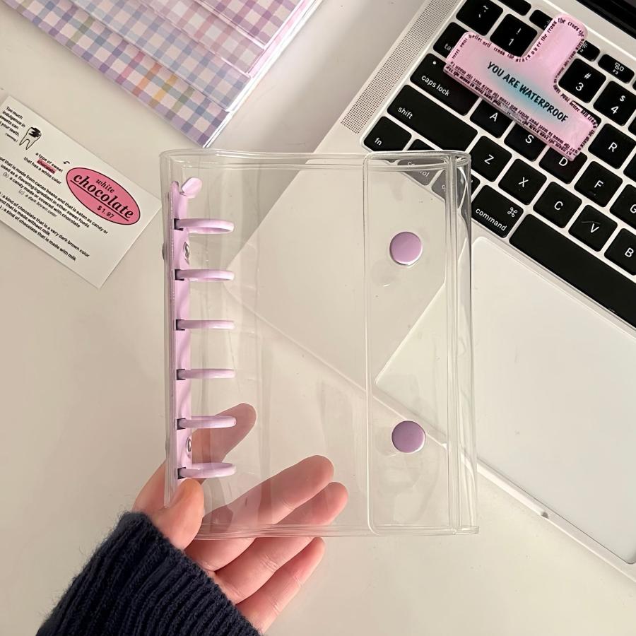 【シールとセットでお得！】シール帳  台紙 リフィル A7 はがせる 透明 バインダー リフィル おしりシール お尻 ぷくぷく 3d 6穴 クリア 手帳 収納 |  | 04