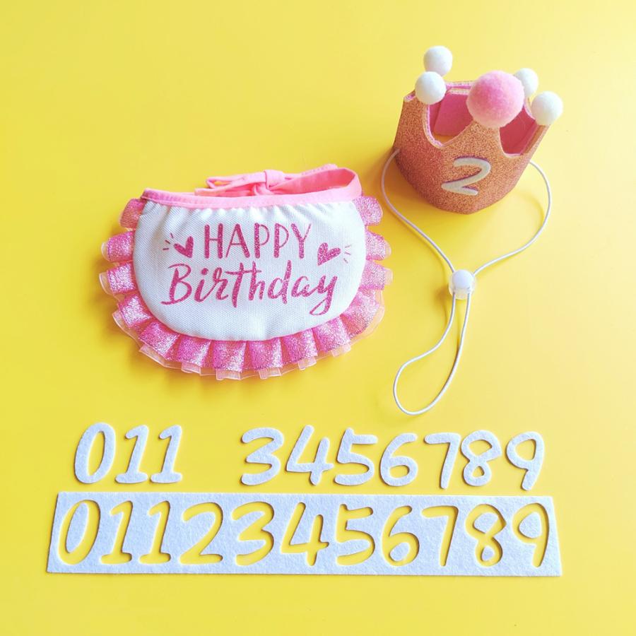 犬誕生日グッズ  帽子 グッズ スタイ 数字付き バースデー ペット 誕生日 犬用 小型犬 首飾り アクセサリー おもちゃ パーティー イベント |  | 03