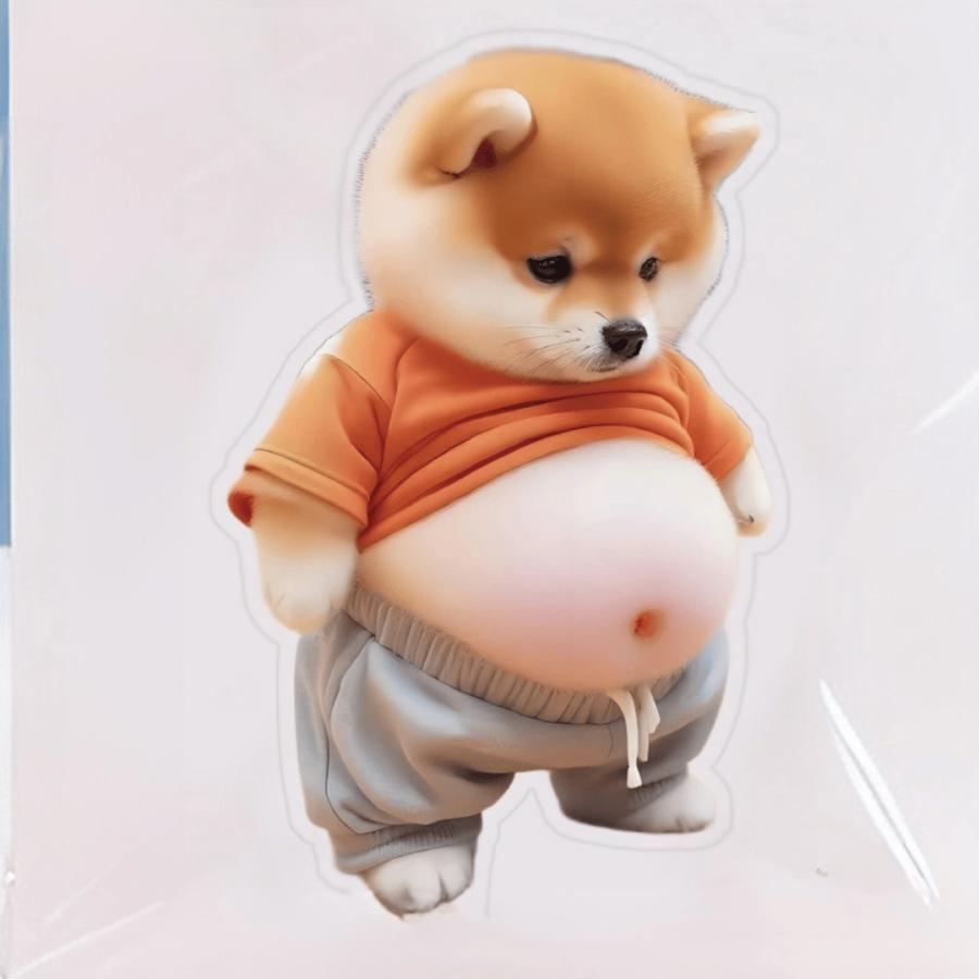 お腹シール おなか ステッカー おなかぷにぷに 3Dシール 犬 猫 ぷくぷく ぷっくり 立体シール |  | 02