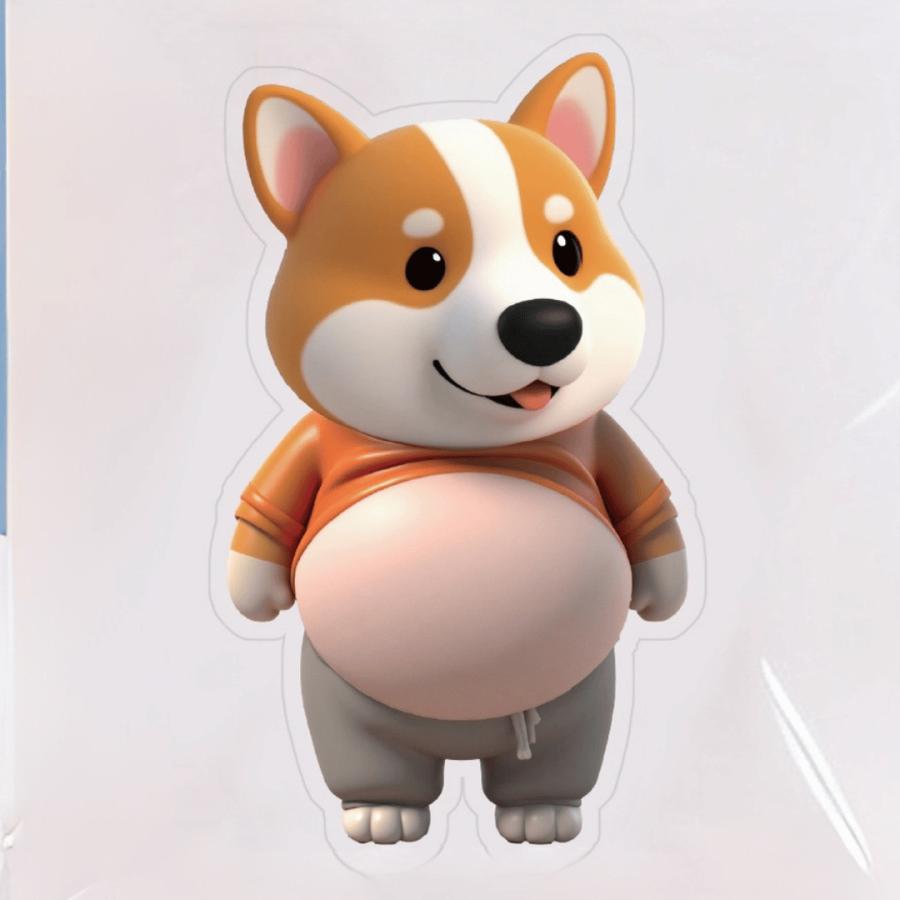 お腹シール おなか ステッカー おなかぷにぷに 3Dシール 犬 猫 ぷくぷく ぷっくり 立体シール |  | 03
