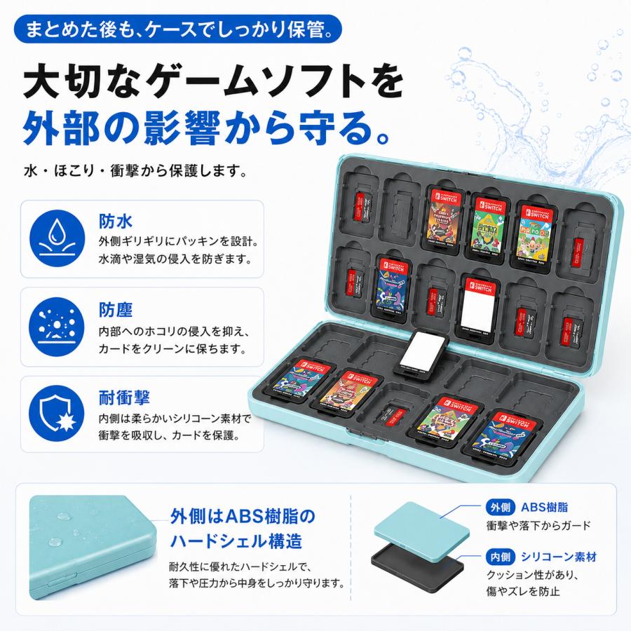 Nintendo switch2 ソフト 収納ケース 対応 ケース スイッチ2 ニンテンドー ポーチ カセット 任天堂 M L microSD カード |  | 05