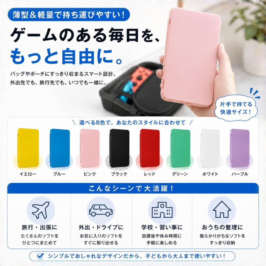 Nintendo switch2 ソフト 収納ケース 対応 ケース スイッチ2 ニンテンドー ポーチ カセット 任天堂 M L microSD カード |  | 09