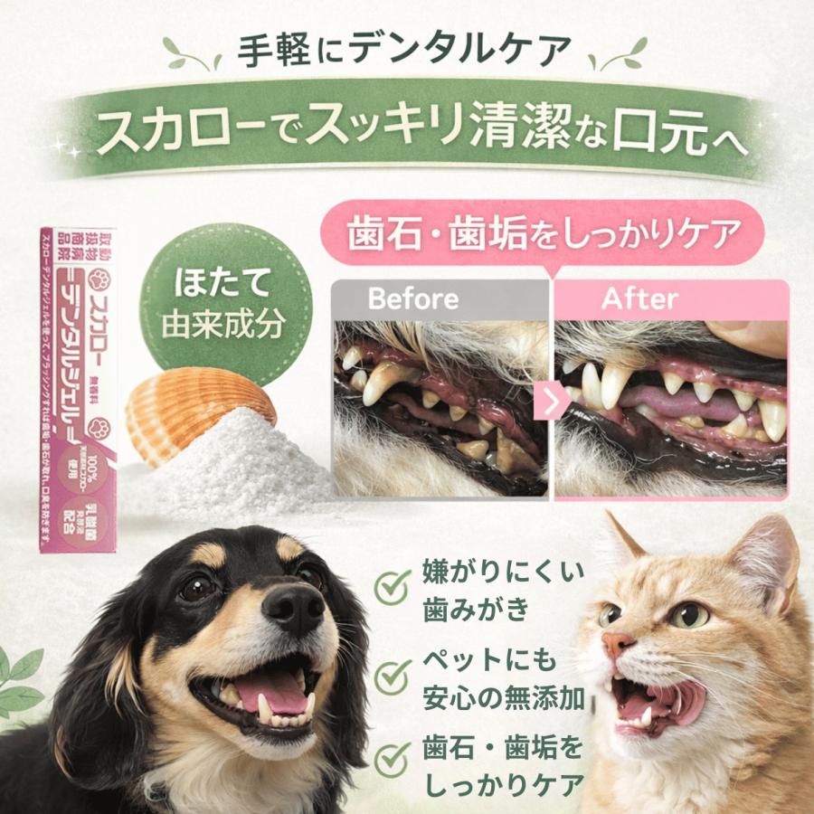 スカローデンタルジェル 歯磨きジェル ペット 犬猫用 歯石取り 歯垢除去 口臭予防 歯周病 歯みがき オーラルケア 山一化学工業 |  | 01