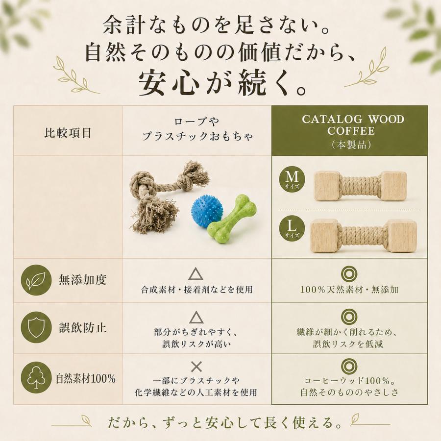 コーヒーウッド ロープトイ 犬 噛むおもちゃ コーヒーの木 無添加 歯磨き オーガニック デンタルケア  知育 壊れない グッズ 玩具 口臭ケア 木製 |  | 05