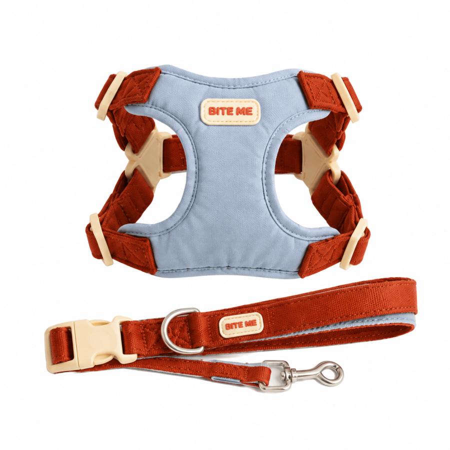 BITE ME 犬用 ハーネス リード セット v2 小型犬 胴輪 240cm 3WAY サイズ調整 バイカラー S M L XL | BITE ME | 02