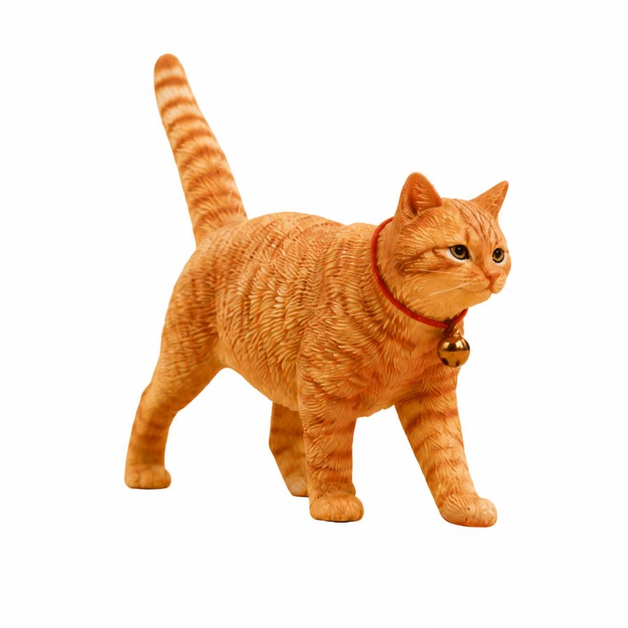 猫 フィギュア 置物 リアル 猫雑貨 サバトラ 三毛 黒猫 茶トラ 鈴付き