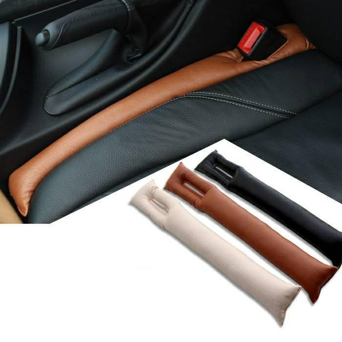 車 隙間 クッション 2本 セット フェイクレザー 黒 コンソール