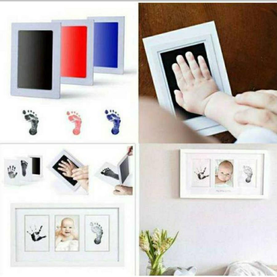 手形スタンプ 台 足形 インク  ピンク 赤ちゃん 記念 汚れない インテリア 手型 足型 |  | 06