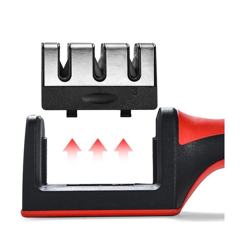 包丁研ぎ器 シャープナー ダイヤモンド 砥石 3段階 ナイフ セラミック　包丁研ぎ 磁石 研磨 ステンレス 研ぎ機 スタンド 調理器具 キッチン 切れ味 |  | 08