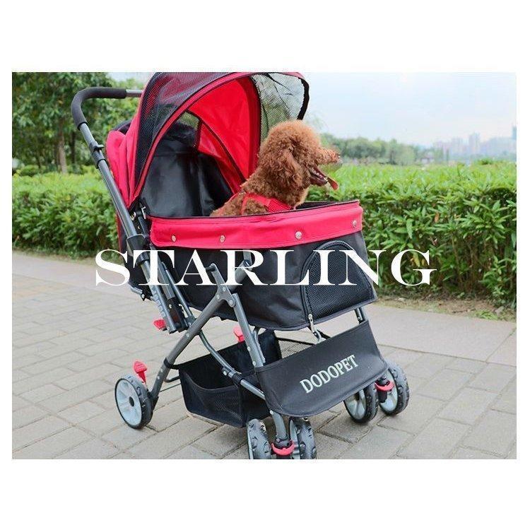 ペットカート ペットバギー DODOPET 切り替え ハンドル 多頭飼い 大型犬 中型犬 小型犬 犬 荷物入れ バスケット キャノビー付き 4輪 折り 
