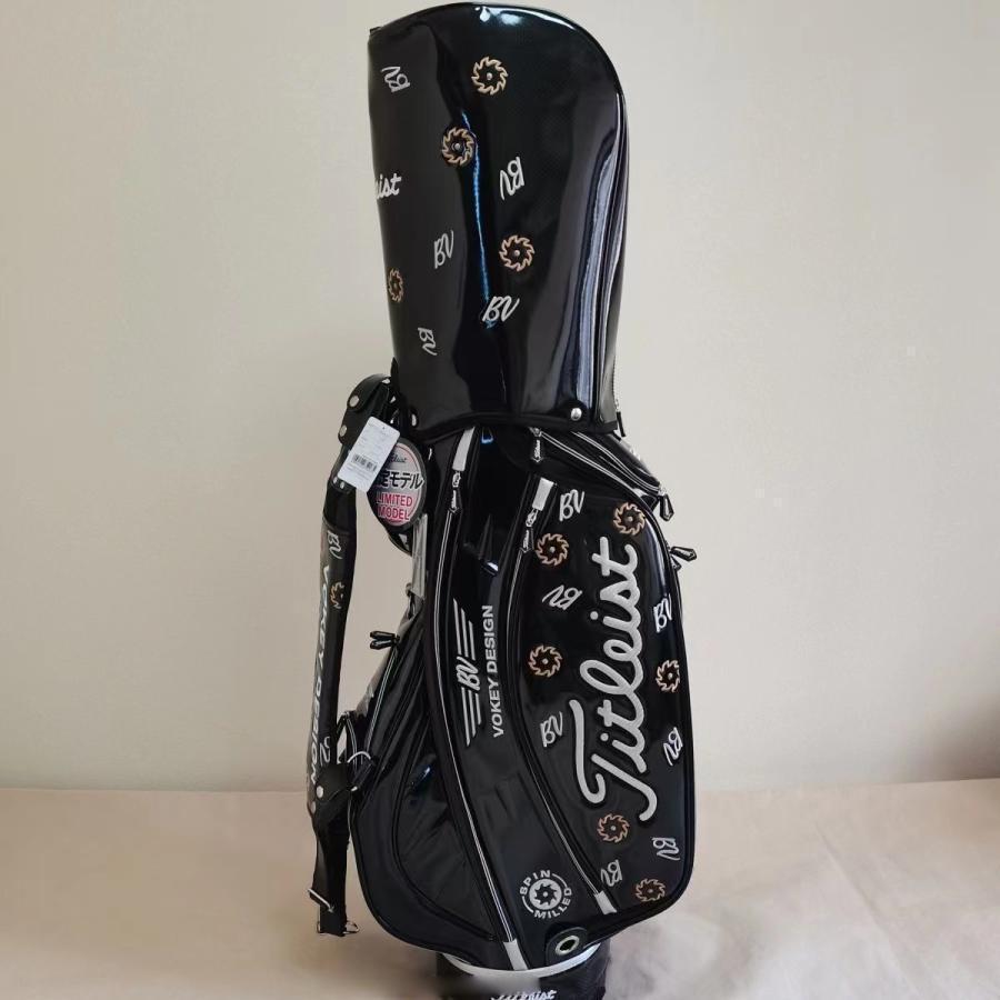 ボーケイ キャディバッグ PUレザー スポーツゴルフバッグ 防水耐摩耗性 9.5ポケット 白/黒 限定販売 スタンド Golf Club Bag 防水ゴルフクラブバッグ 大容量パッ ゴルフ用バッグ B1489987968(13260円)