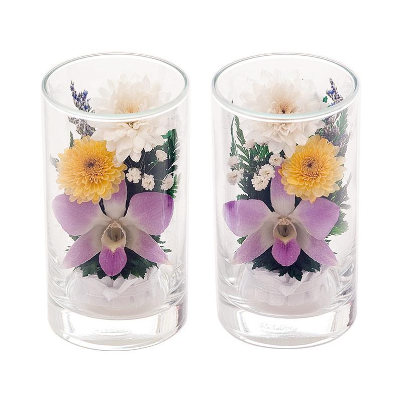 仏花 グラスフラワー 特殊加工ドライフラワー Hanagonomi ハナゴノミ Ap30 密閉グラス入り 一対 Ap 030 仏壇仏具のまごころショップ安伽堂 通販 Yahoo ショッピング