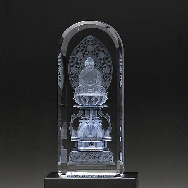 仏具 仏像 クリスタル 癒しの仏像 座釈迦 釈迦如来 臨済宗 曹洞宗 禅宗 LED照明台座付 DB-1 | 