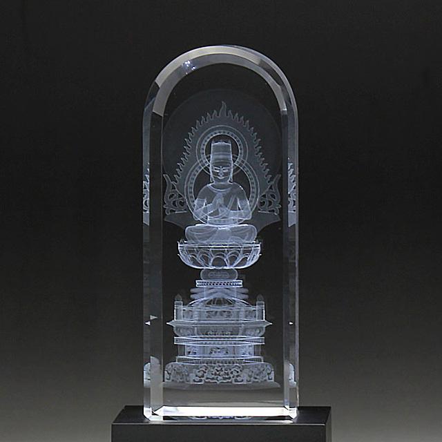 仏具 仏像 クリスタル 癒しの仏像 大日如来 真言宗 LED照明台座付 DB-3 | 