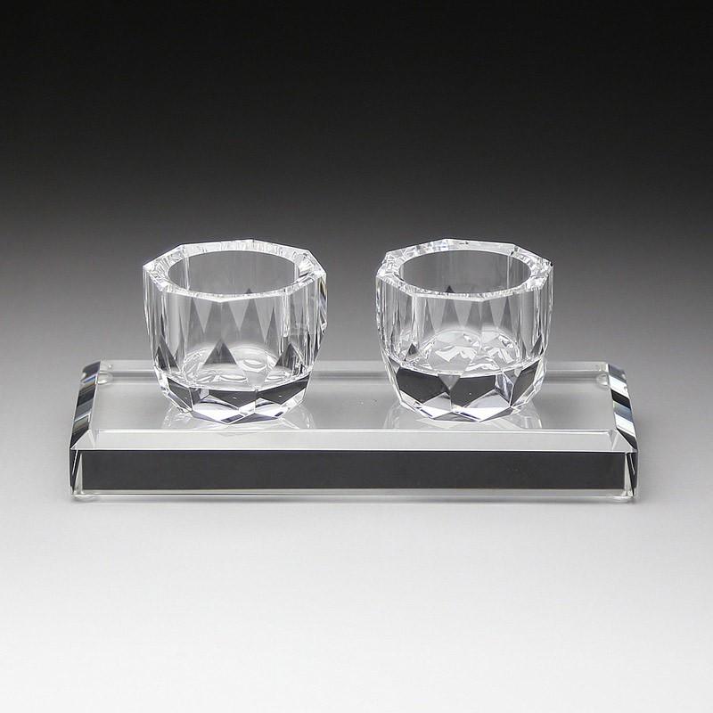 仏具 クリスタル仏具 仏器・茶湯器 GH-5 プレート(GH-6)付 爆買