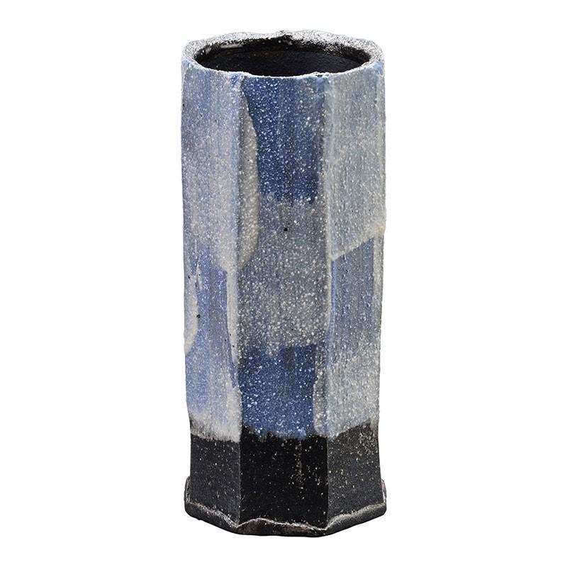 花瓶 花立 仏壇用 仏間用 信楽焼 白刷毛目ブルー 6号 Sm Koharu3 6 仏壇仏具のまごころショップ安伽堂 通販 Yahoo ショッピング