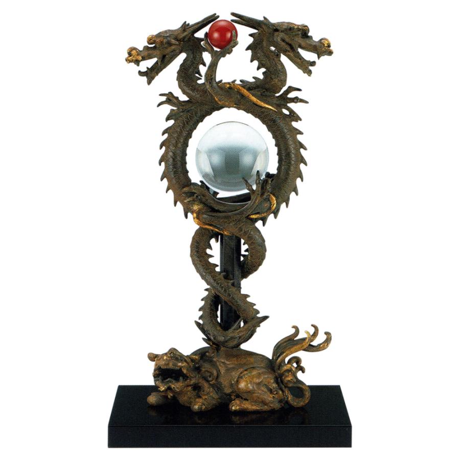 新品未使用　大森孝志 作　蝋型鋳銅 『 双龍花器 』 高さ16.5㎝ EE008 双龍 大森孝志 新品未使用 大森孝志 作 蝋型鋳銅 『 双龍