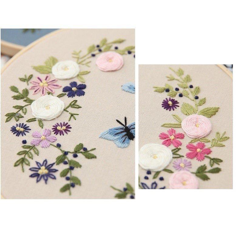 刺繍キット クロスステッチ 花柄 図案 バラ 手芸キット フランス刺繍 糸 針 Diy サンプラー 刺繍枠 ツール付き 初心者 簡単 やり方 立体パンジーの花柄 手作り Cxy38 コスパ優品 通販 Yahoo ショッピング