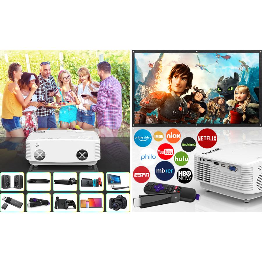 ミラーリング 小型 プロジェクター 6500lm 7500lm 選択 1080p対応 Wifi 100 スクリーン付き 内蔵スピーカー スマホに直接接続 Jin M30 Jin M30 コスパ優品 通販 Yahoo ショッピング