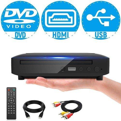 ミニDVDプレーヤー 1080Pサポート DVD/CD再生専用モデル HDMI端子搭載 CPRM対応、USB、AV / HDMIケーブル付き テレビ MIC-DP8043 ブルーレイ、DVDプレーヤー