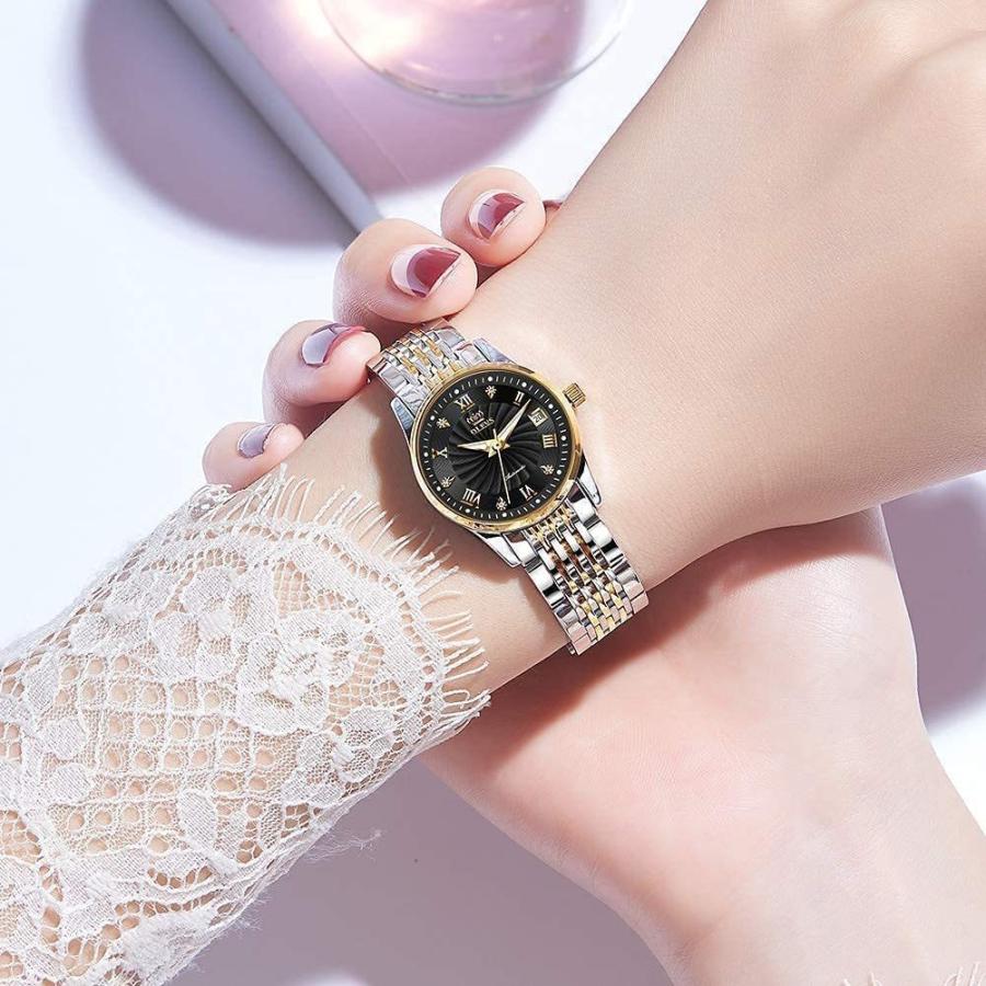 OLEVS 腕時計 レディース ブレスレット付け-自動時計 レデイース  