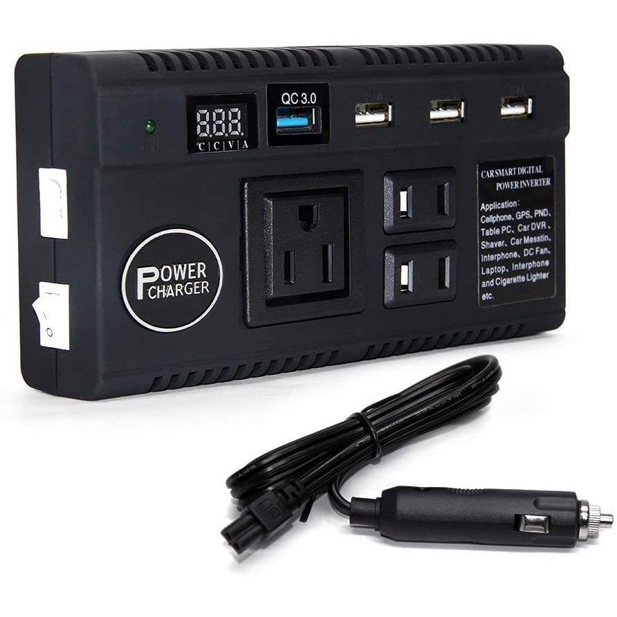 インバーター 車載充電器 1w Dc12v 秀逸 24v Ac110vに変換 トラック対応 交換可能なヒューズ2本 カーチャージャー 12v車 コンバーター 正弦波 Acコンセント