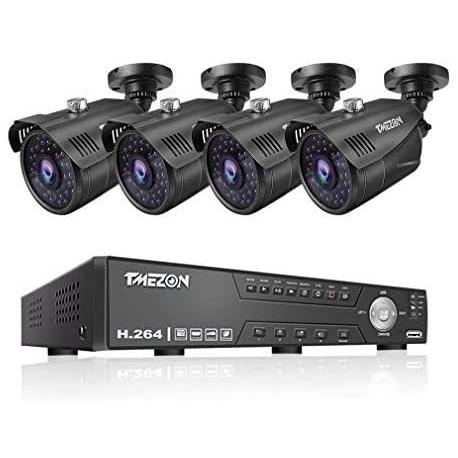 防犯カメラセット 4CH 500万画素 CCTVカメラ屋外昼/夜間ビジョンIRカット 赤外線42個 3.6mmレンズ AHD防犯カメラ スマホ遠隔監視機能 録画機能搭載