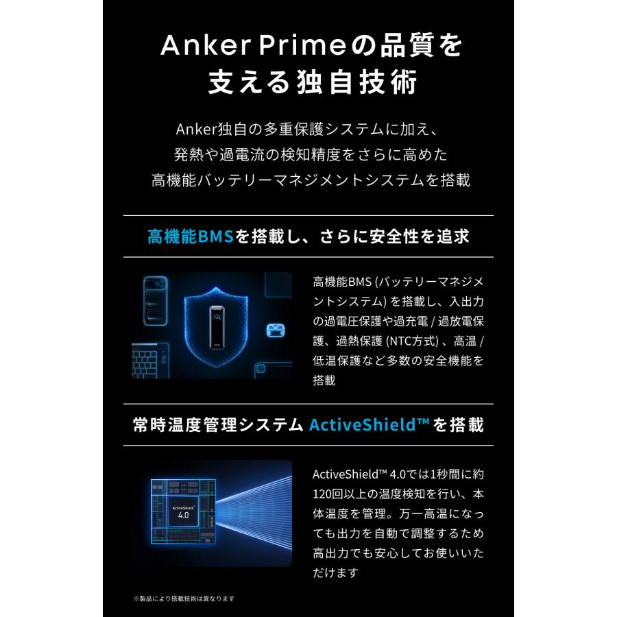 Anker Prime Power Bank (26250mAh, 300W)【最大合計300W出力/単ポート最大140W出力 / Power Delivery対応/PSE技術基準適合/USB-C入力】の画像