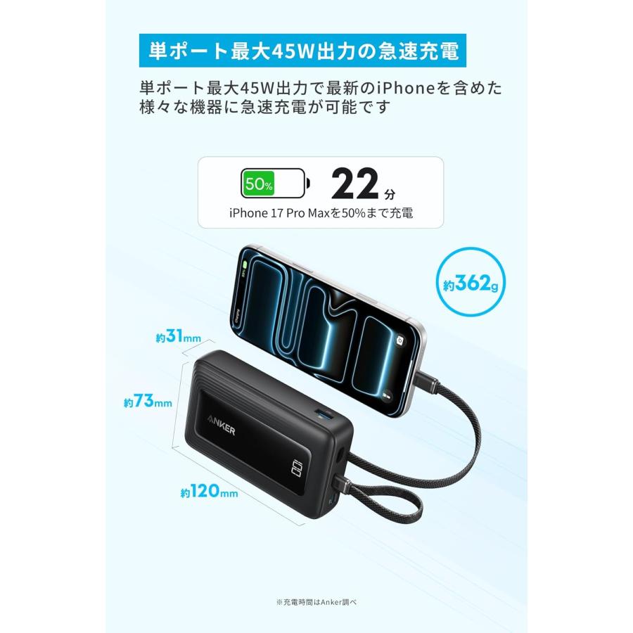 Anker（アンカー） Anker Zolo Power Bank (20000mAh, 45W, Built-In