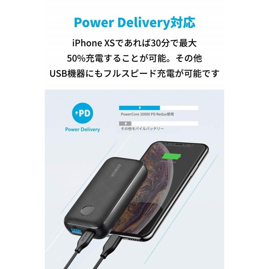 超美品★ANKER モバイルバッテリー 10000mAh 90cmケーブル Anker Nano Power Bank (10000mAh, 45W, 巻取り式 USB-C