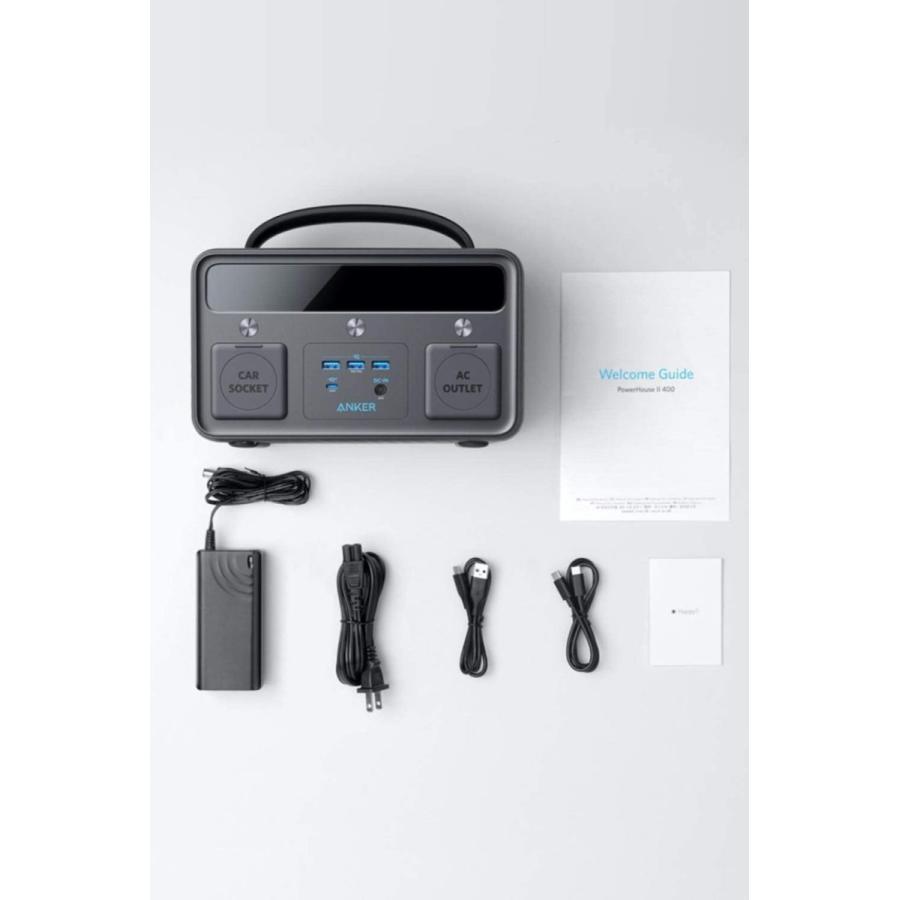 Anker PowerHouse II 400 (ポータブル電源 108,000mAh / 389Wh)純正弦波 AC300W / PD対応  60W入出力 / PowerIQ 3.0 (Gen2)搭載 / ◇PSE認証済 アンカー