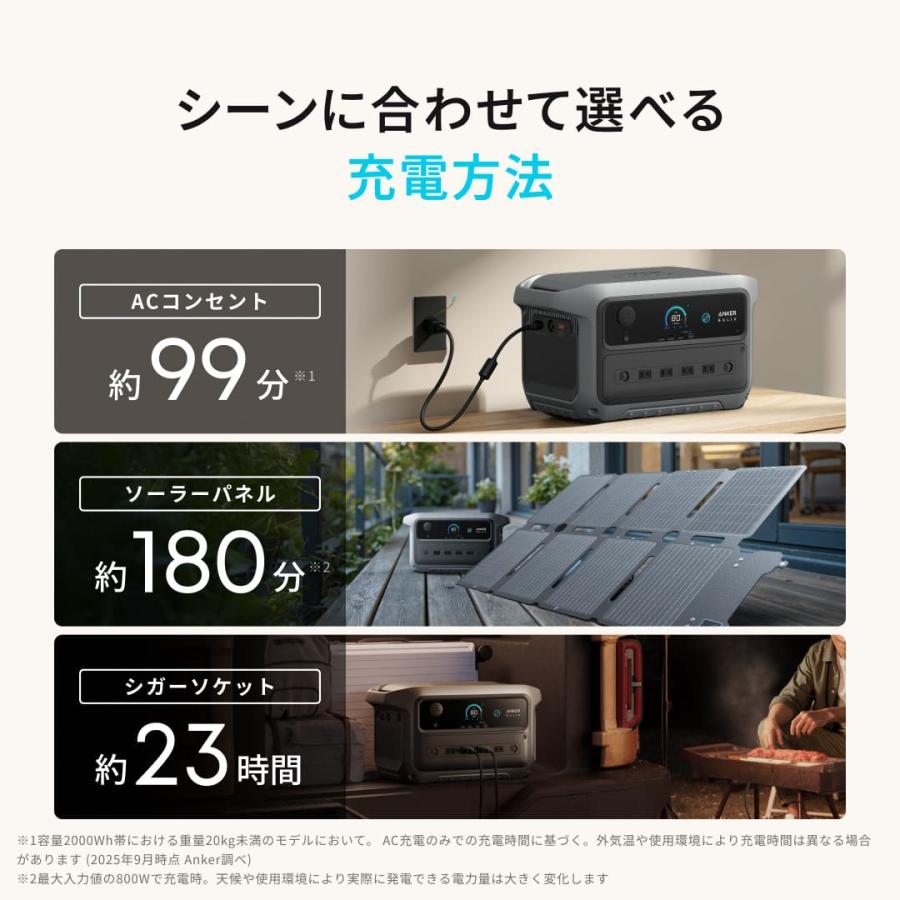Anker Solar 2000 Gen 2 ポータブル電源 Anker（アンカー） ポータブル電源 Anker Solix C2000 Gen 2 Portable