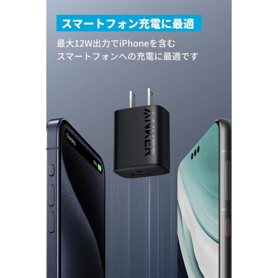 Anker Charger (12W, USB-A) iPhone iPad Air Galaxy Android Anker Charger (12W, USB-A) iPhone iPad Air Galaxy Android